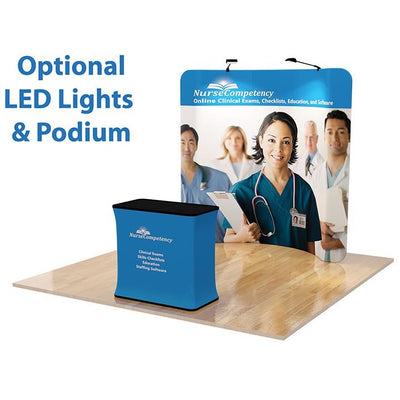 8ft Curve Tension Fabric Display