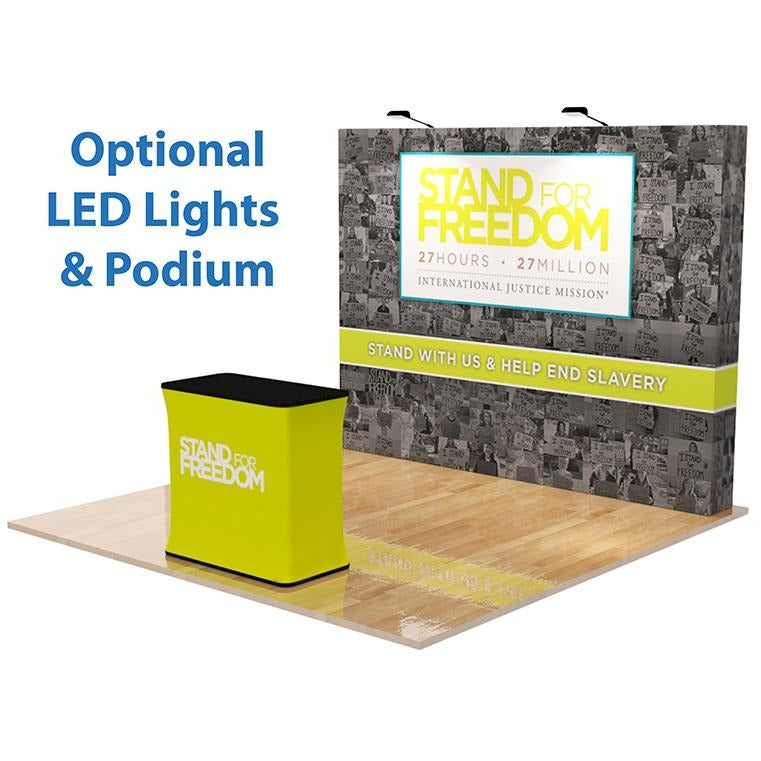 10ft Straight Velcro Fabric Pop Up Display