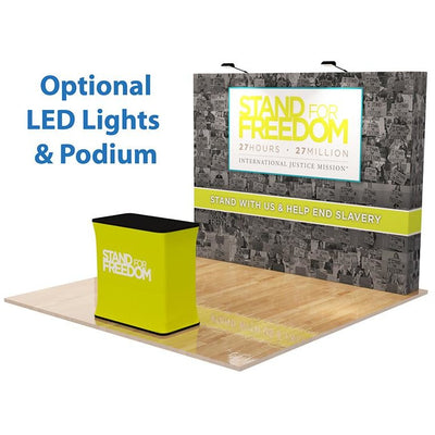 10ft Straight Velcro Fabric Pop Up Display