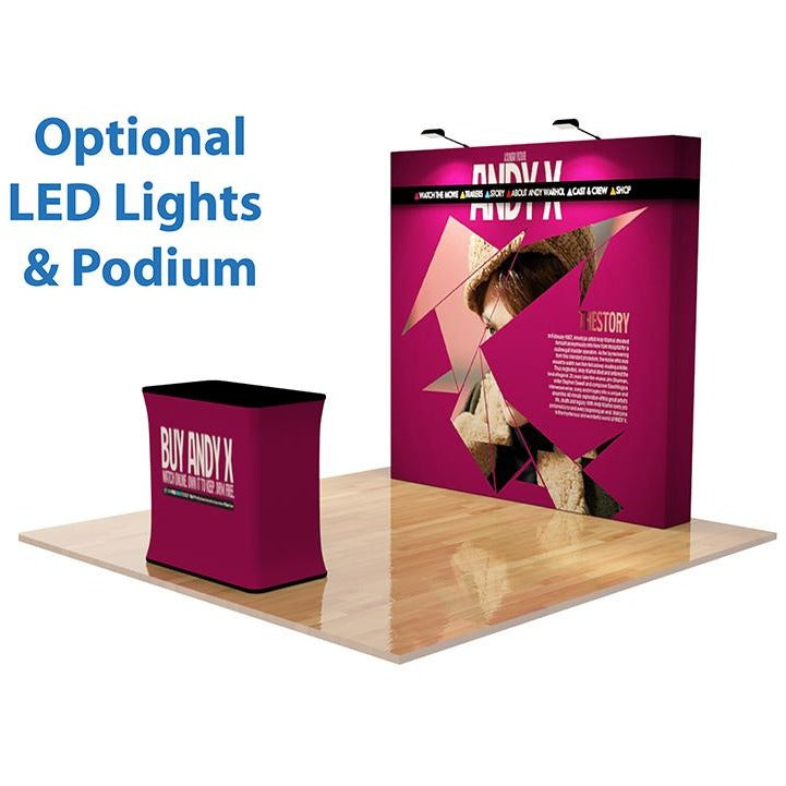 8ft Straight Velcro Fabric Pop Up Display