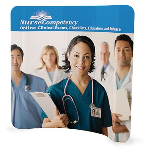 8ft Curve Tension Fabric Display