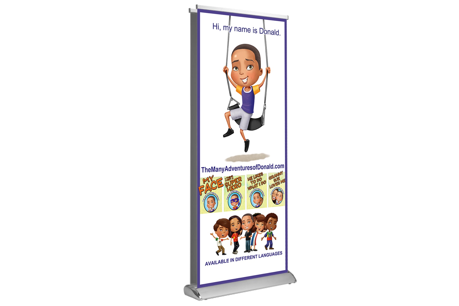 Deluxe Retractable - Double Sided 33''x81''