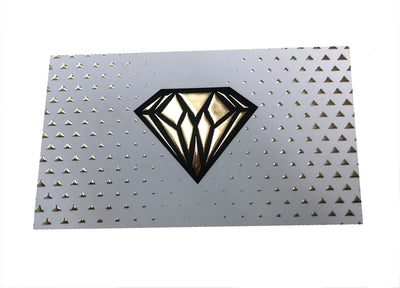 Raised Foil Business Cards with Suede Finish