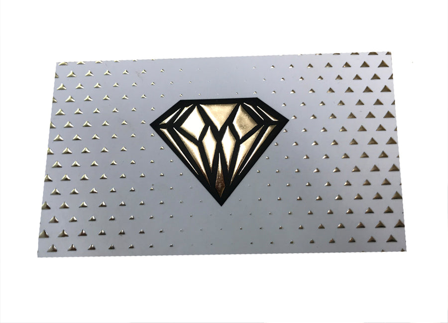 Raised Foil Business Cards with Suede Finish