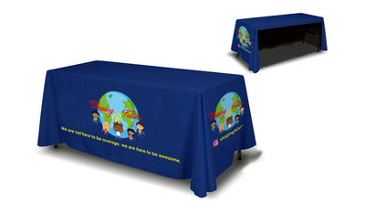 8ft Table Cover 3 sided (Open Back)